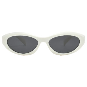prada dark grey oval ladies sunglasses pr 26zs 17k08z 55
