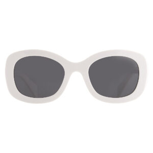 prada dark grey oval ladies sunglasses pr a13s 1425s0 54