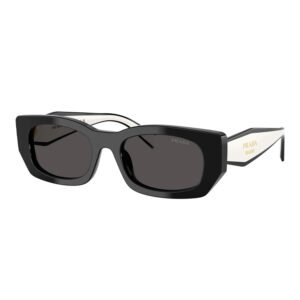 prada dark grey rectangular ladies sunglasses pr b05s 09q08z 53