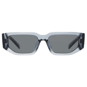 prada dark grey rectangular men's sunglasses pr 09zsf 17t08z 55