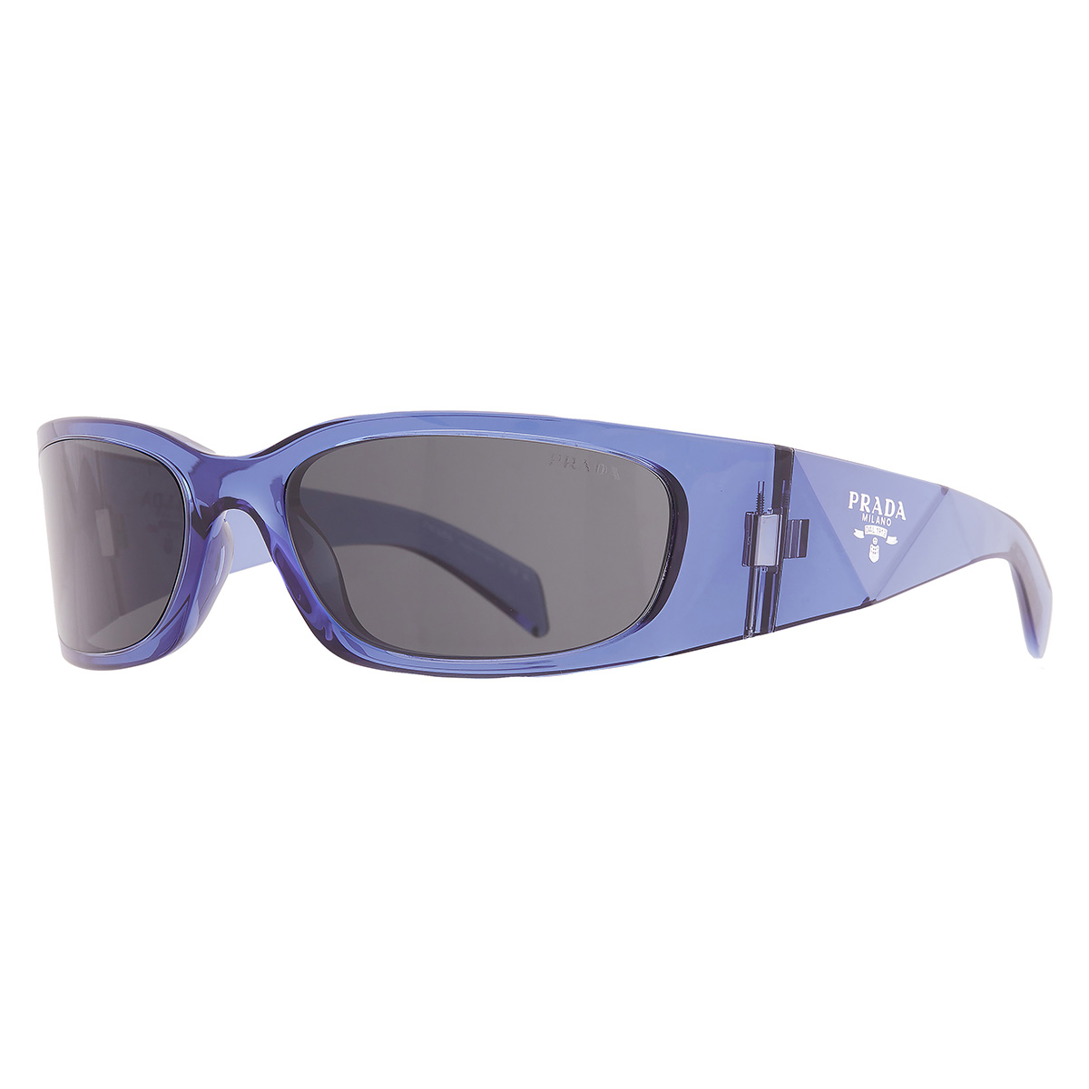 prada dark grey wrap men's sunglasses pr a19s 15r5s0 60 prada dark grey wrap men's sunglasses pr a19s 15r5s0 60