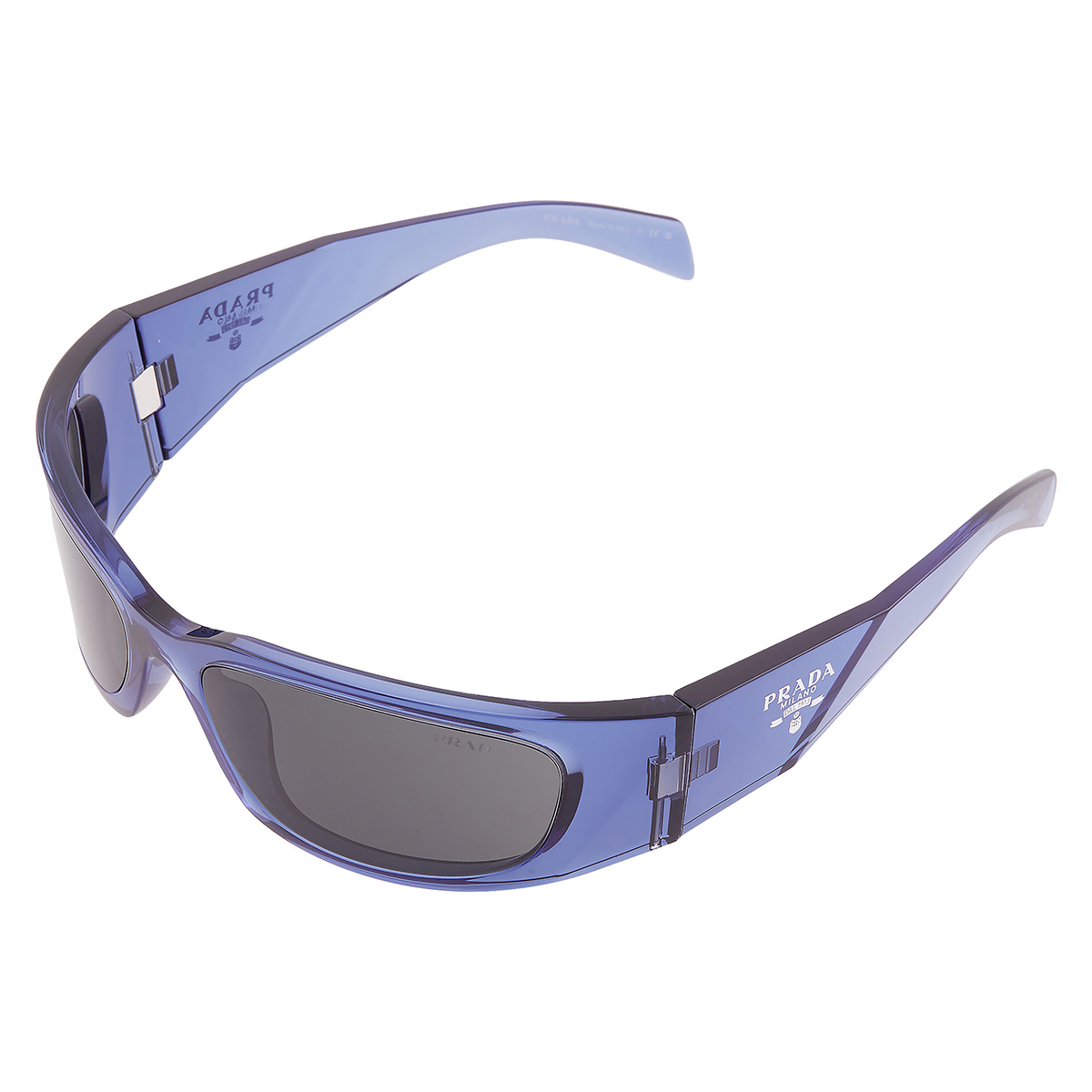 prada dark grey wrap men's sunglasses pr a19s 15r5s0 60 prada dark grey wrap men's sunglasses pr a19s 15r5s0 60