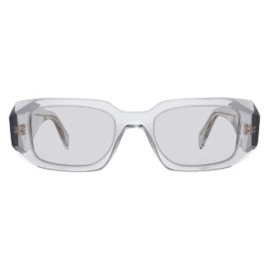 prada light grey rectangular ladies sunglasses pr 17ws 12r30b 49