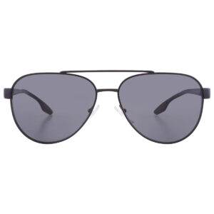 prada linea rossa polarized grey pilot men's sunglasses ps 54ts 1ab5z1 58
