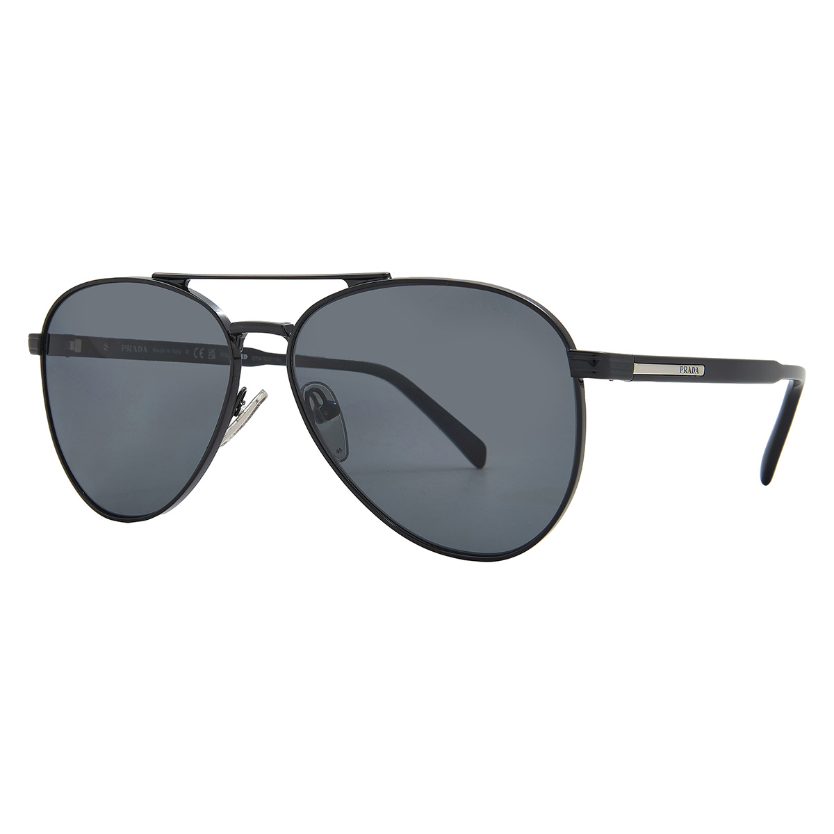 prada polarized dark grey pilot men's sunglasses pr a58s 1ab5z1 61 prada polarized dark grey pilot men's sunglasses pr a58s 1ab5z1 61