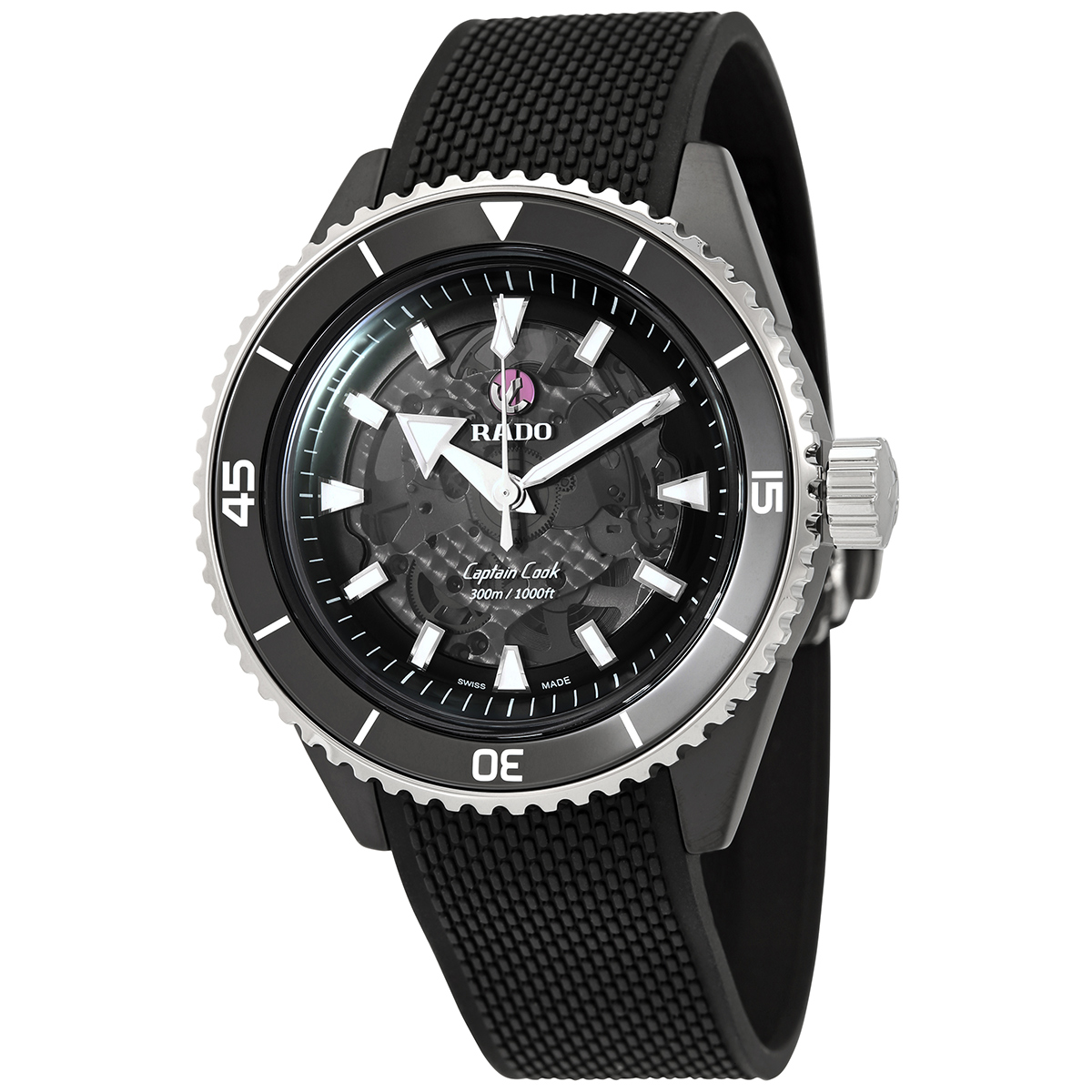 rado captain cook automatic black dial men's watch r32127156 rado captain cook automatic black dial men's watch r32127156
