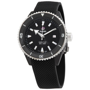 rado captain cook automatic black dial men's watch r32129158