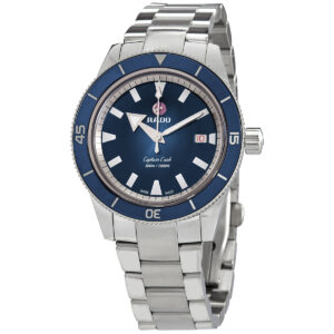 rado captain cook automatic blue dial men's watch r32105203