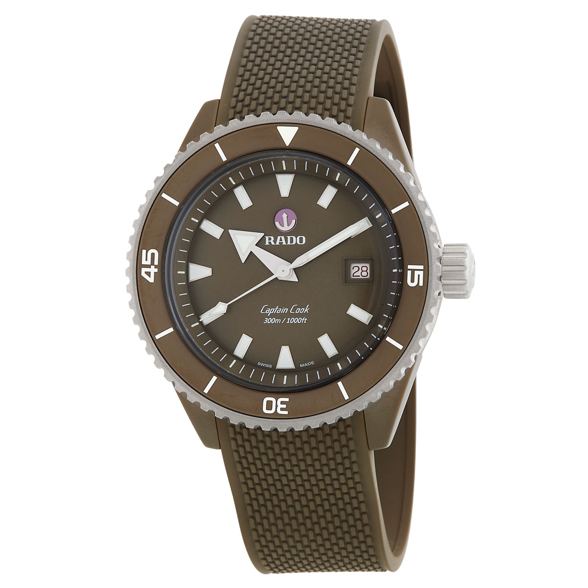 rado captain cook automatic green dial men's watch r32130318 rado captain cook automatic green dial men's watch r32130318