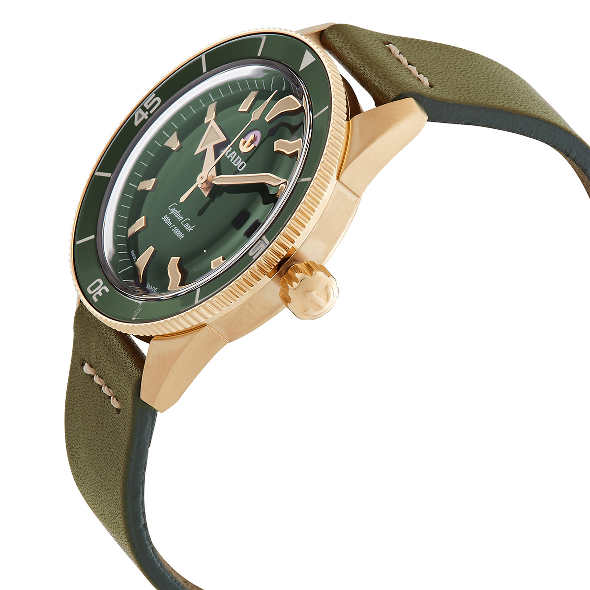 rado captain cook automatic green dial men's watch r32504315 rado captain cook automatic green dial men's watch r32504315