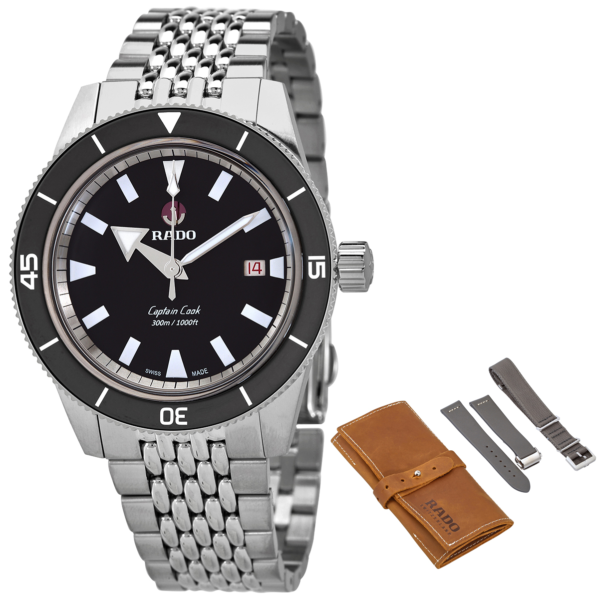 rado captain cook automatic grey dial men's watch r32105103 rado captain cook automatic grey dial men's watch r32105103