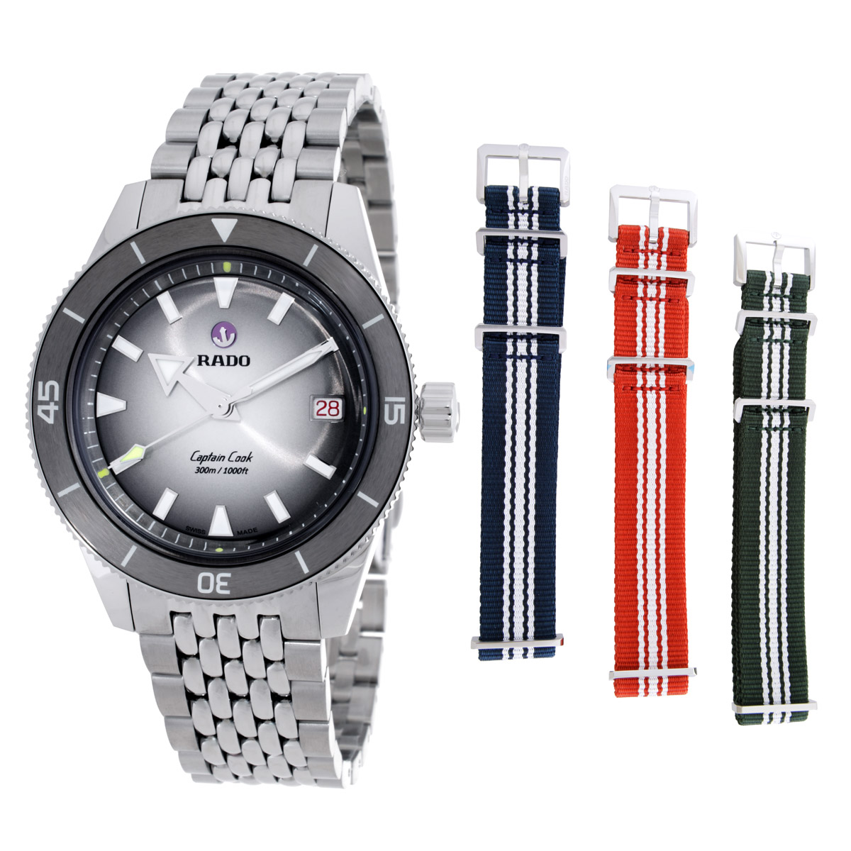 rado captain cook x tennis automatic grey dial men's watch r32222108 rado captain cook x tennis automatic grey dial men's watch r32222108