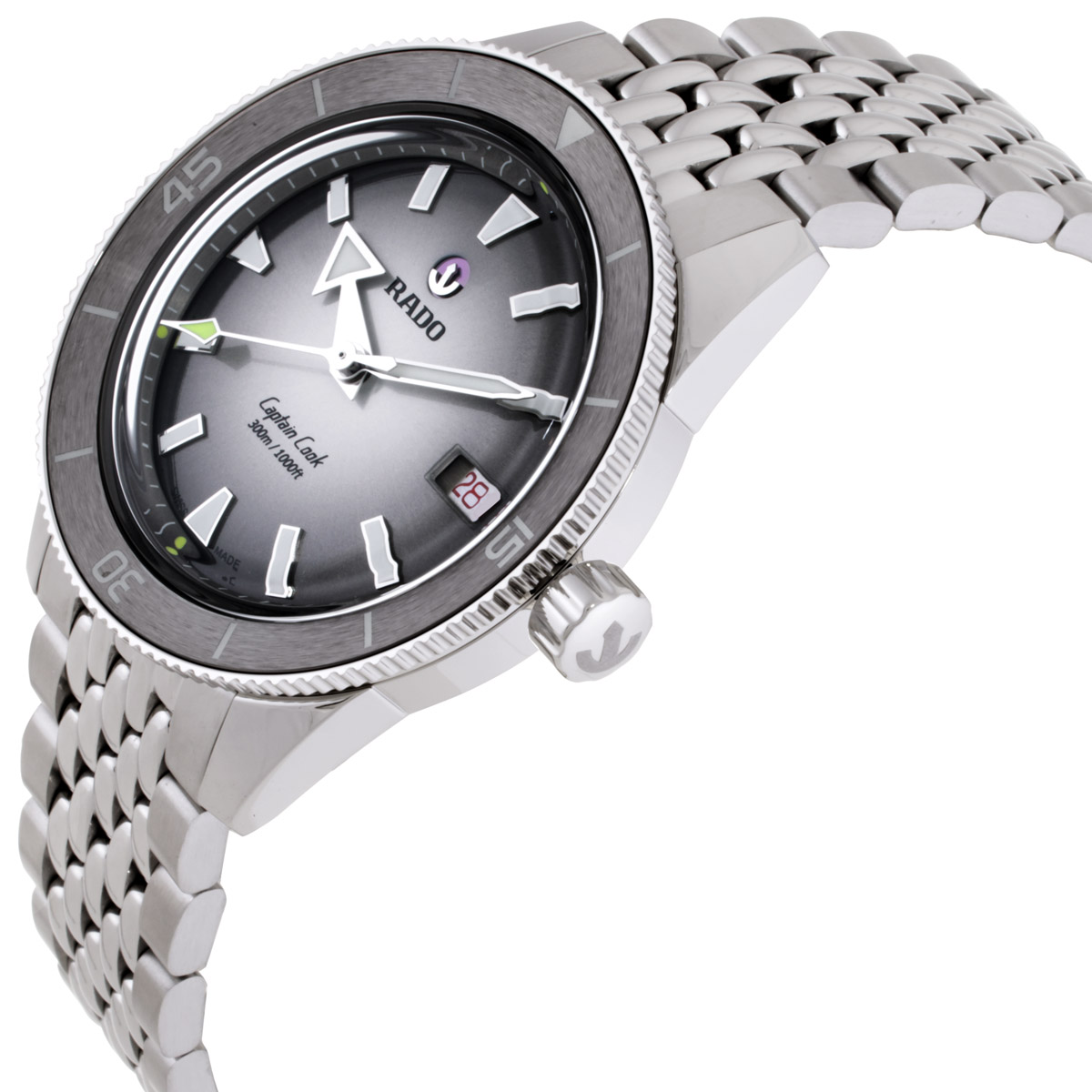 rado captain cook x tennis automatic grey dial men's watch r32222108 rado captain cook x tennis automatic grey dial men's watch r32222108