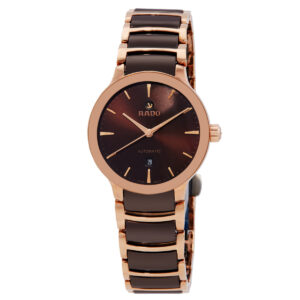 rado centrix automatic brown dial ladies watch r30019302