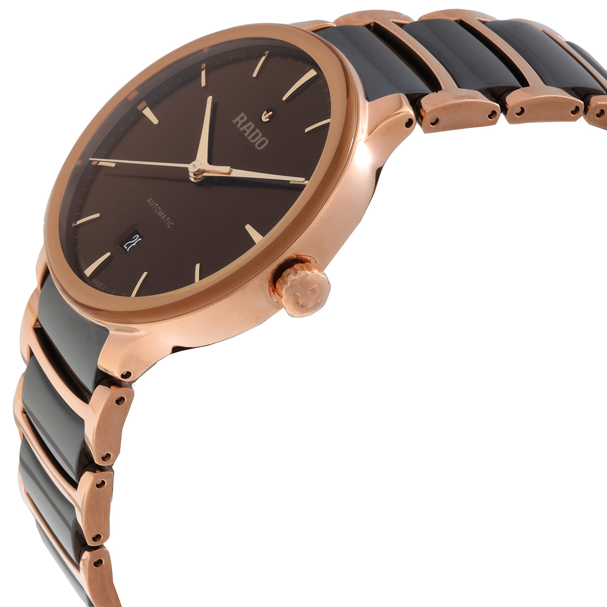 rado centrix automatic brown dial men's watch r30017302 rado centrix automatic brown dial men's watch r30017302