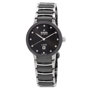 rado centrix automatic diamond black dial ladies watch r30020742