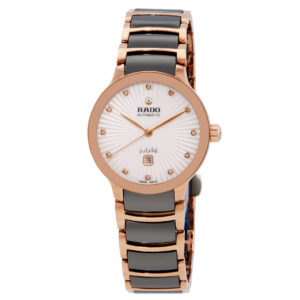 rado centrix automatic diamond silver dial ladies watch r30019742