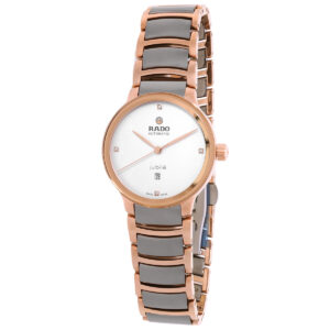 rado centrix automatic diamond white dial ladies watch r30019722
