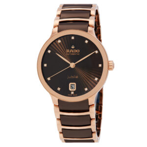 rado centrix diamonds automatic brown dial ladies watch r30037732