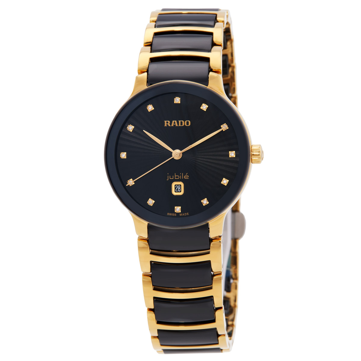 rado centrix diamonds quartz black dial ladies watch r30025742 rado centrix diamonds quartz black dial ladies watch r30025742