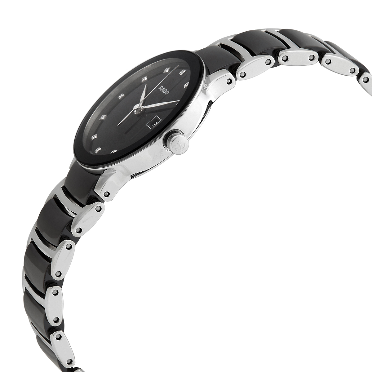 rado centrix diamonds quartz black dial ladies watch r30935752 rado centrix diamonds quartz black dial ladies watch r30935752