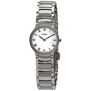 rado centrix quartz white dial ladies watch r30185013