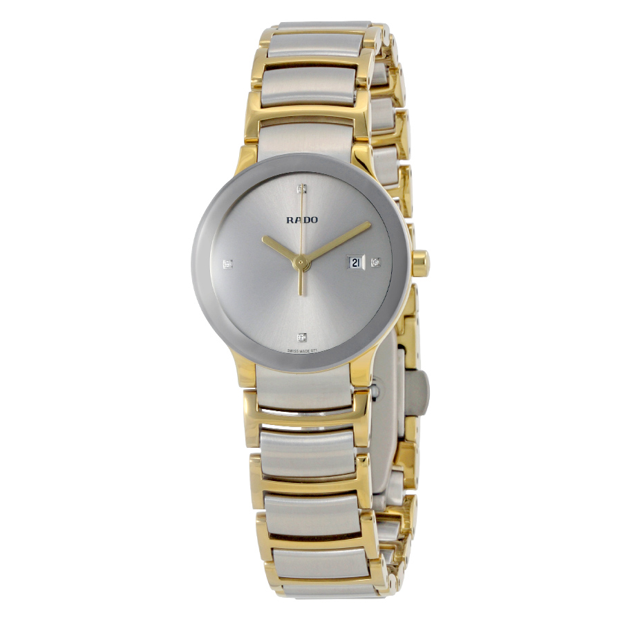 rado centrix silver dial two tone ladies watch r30932713 rado centrix silver dial two tone ladies watch r30932713