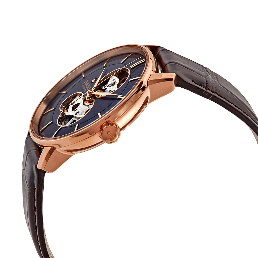 rado coupole classic open heart automatic blue dial men's leather watch r22895215 rado coupole classic open heart automatic blue dial men's leather watch r22895215