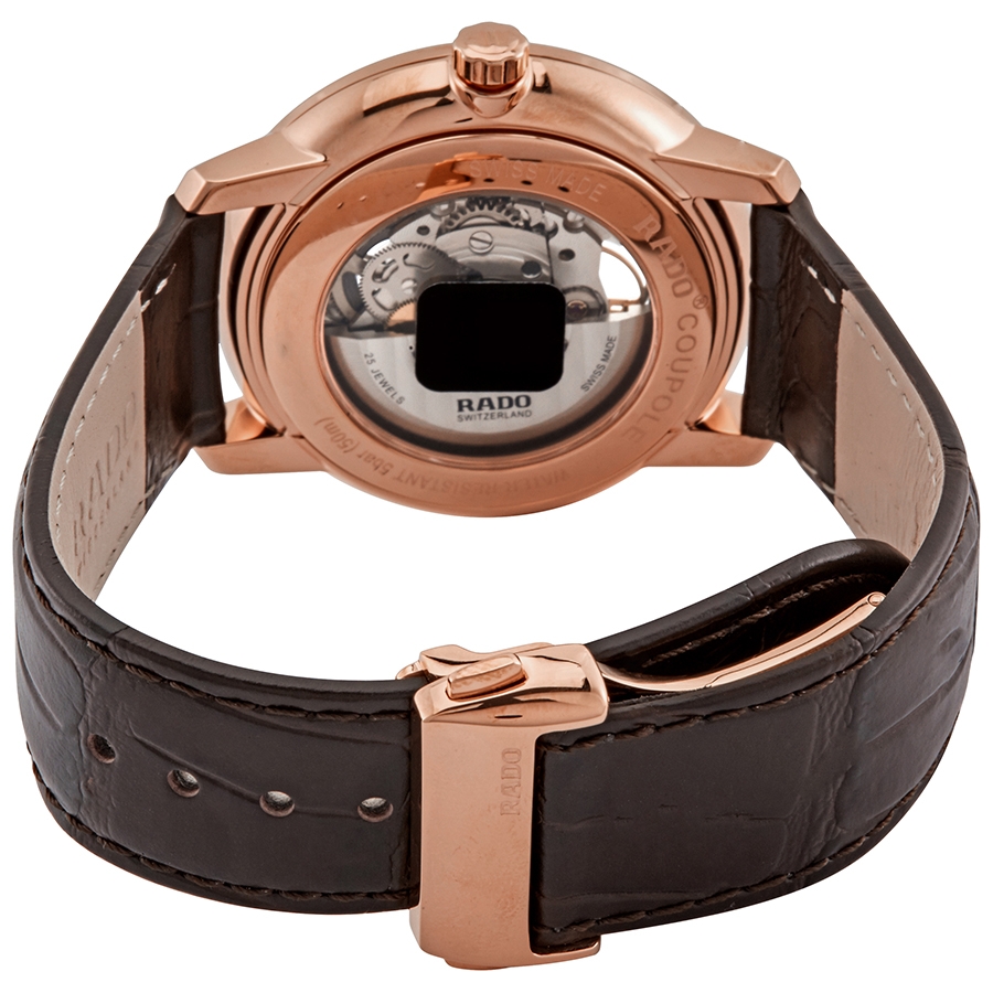 rado coupole classic open heart automatic blue dial men's leather watch r22895215 rado coupole classic open heart automatic blue dial men's leather watch r22895215