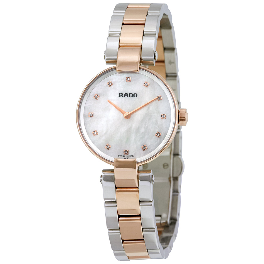 rado coupole mother of pearl diamond two tone ladies watch r22855924 rado coupole mother of pearl diamond two tone ladies watch r22855924