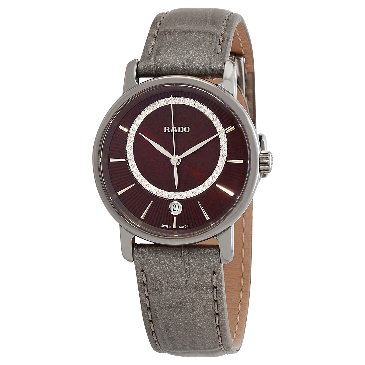 rado diamaster diamonds quartz brown dial ladies watch r14064735 rado diamaster diamonds quartz brown dial ladies watch r14064735