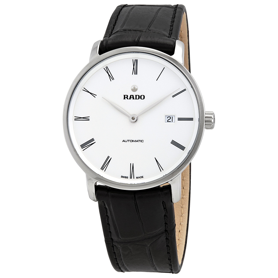 rado diamaster thinline automatic white dial men's watch r14067036 rado diamaster thinline automatic white dial men's watch r14067036