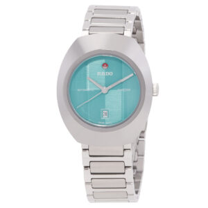 rado diastar original automatic turquoise dial ladies watch r12170323