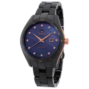 rado hyperchrome automatic diamond black dial ladies watch r32044902