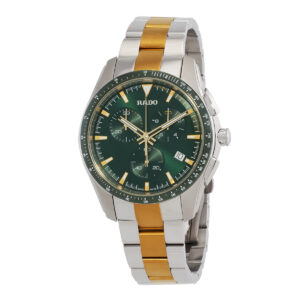 rado hyperchrome chronograph quartz green dial men's watch r32259323