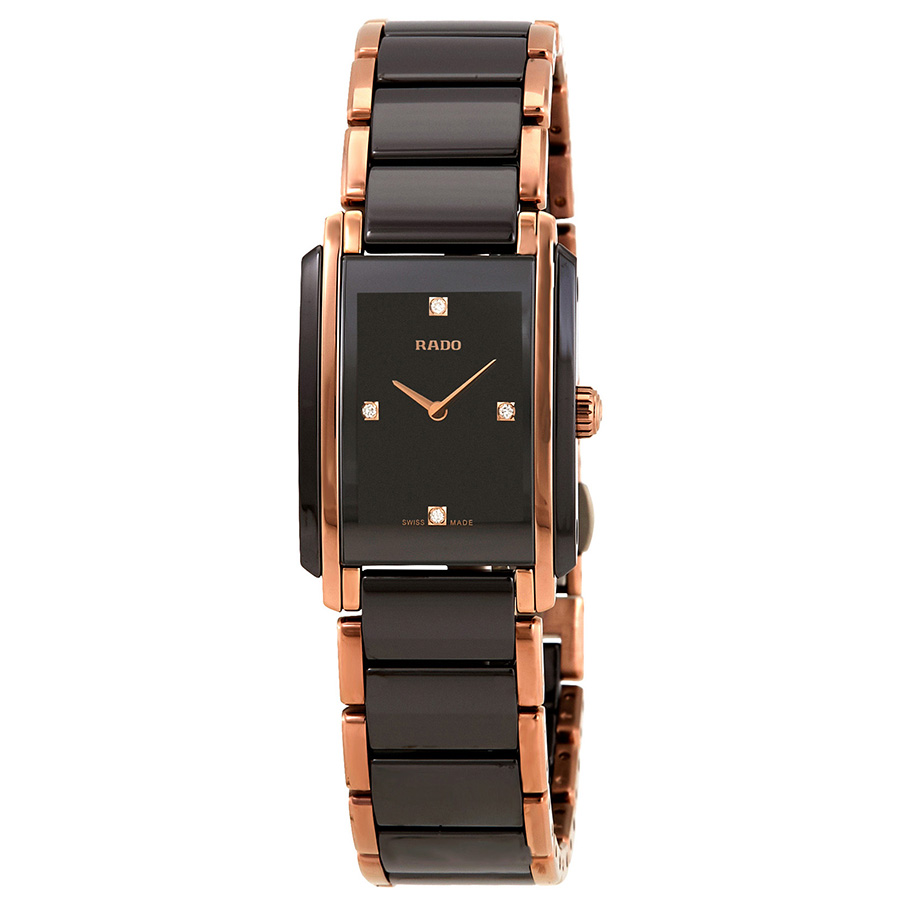 rado integral black diamond dial ladies watch r20201712 rado integral black diamond dial ladies watch r20201712