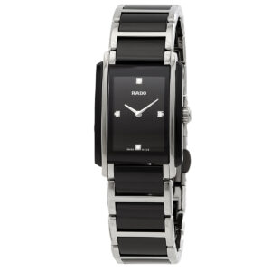 rado integral quartz black dial black ceramic ladies watch r20613712