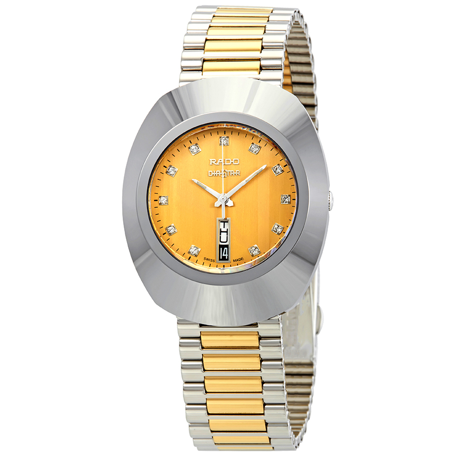 rado original yellow gold dial two tone ladies watch r12305304 rado original yellow gold dial two tone ladies watch r12305304