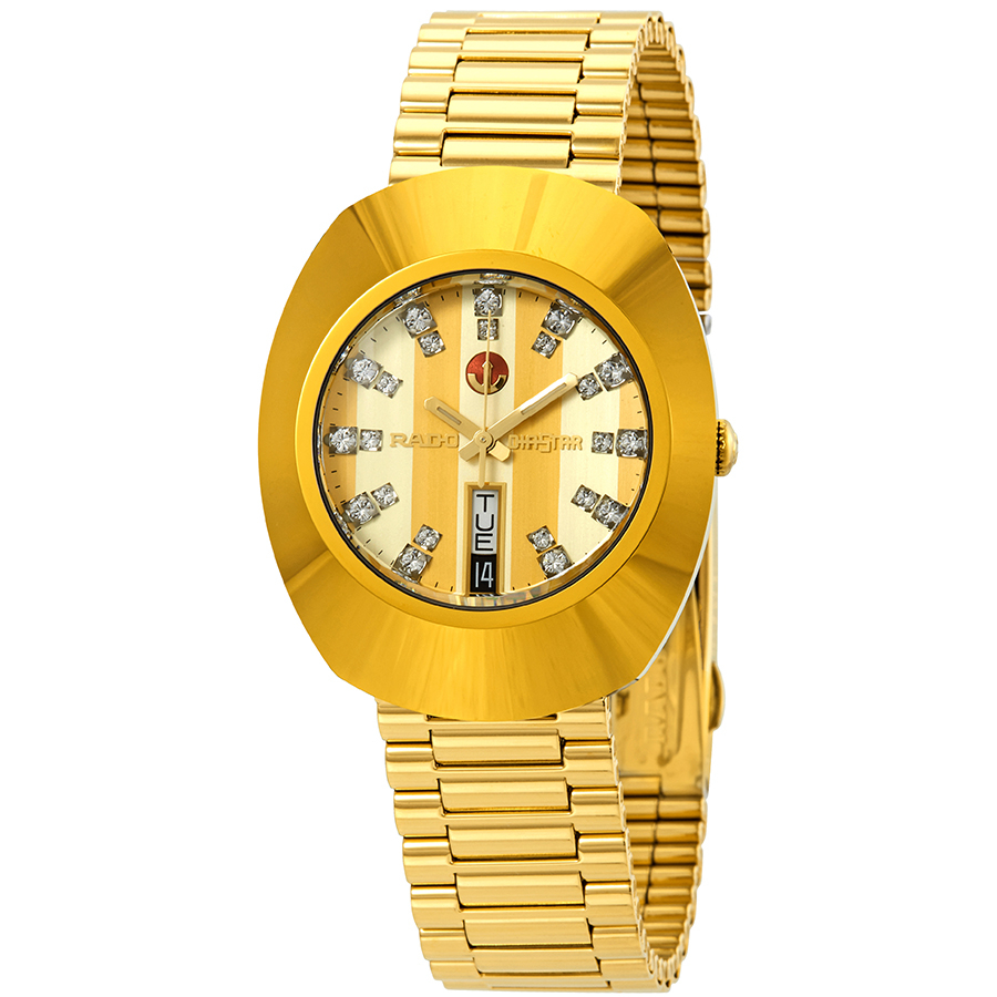 rado original yellow gold diamond dial men's l watch r12413803 rado original yellow gold diamond dial men's l watch r12413803
