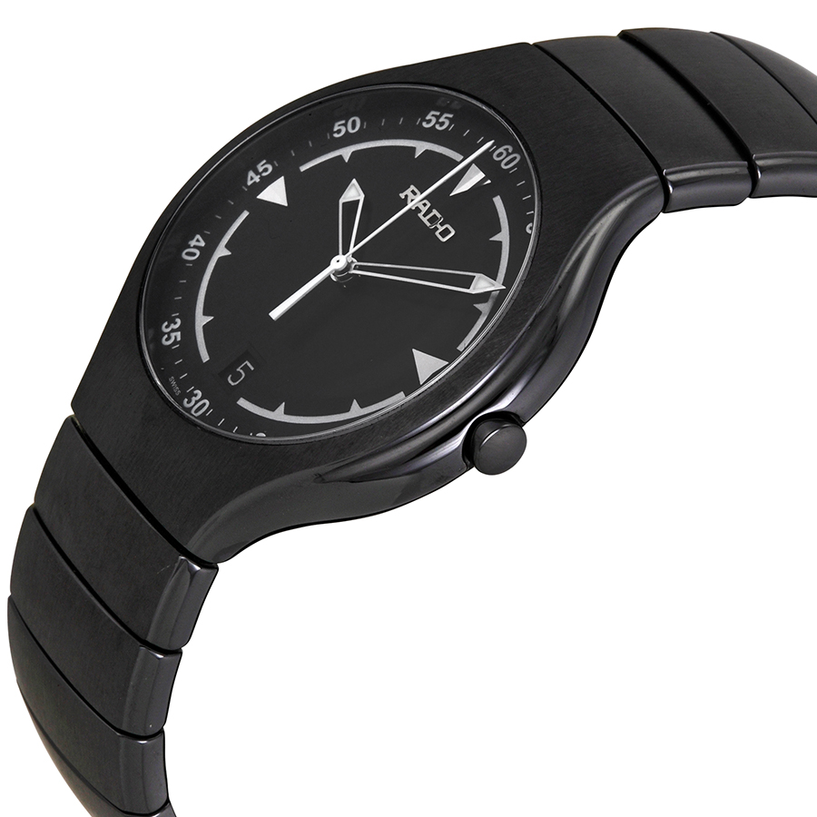 rado true active black ceramic day men's watch r27677162 rado true active black ceramic day men's watch r27677162