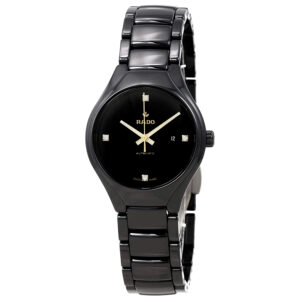 rado true black diamond dial ladies watch r27242712