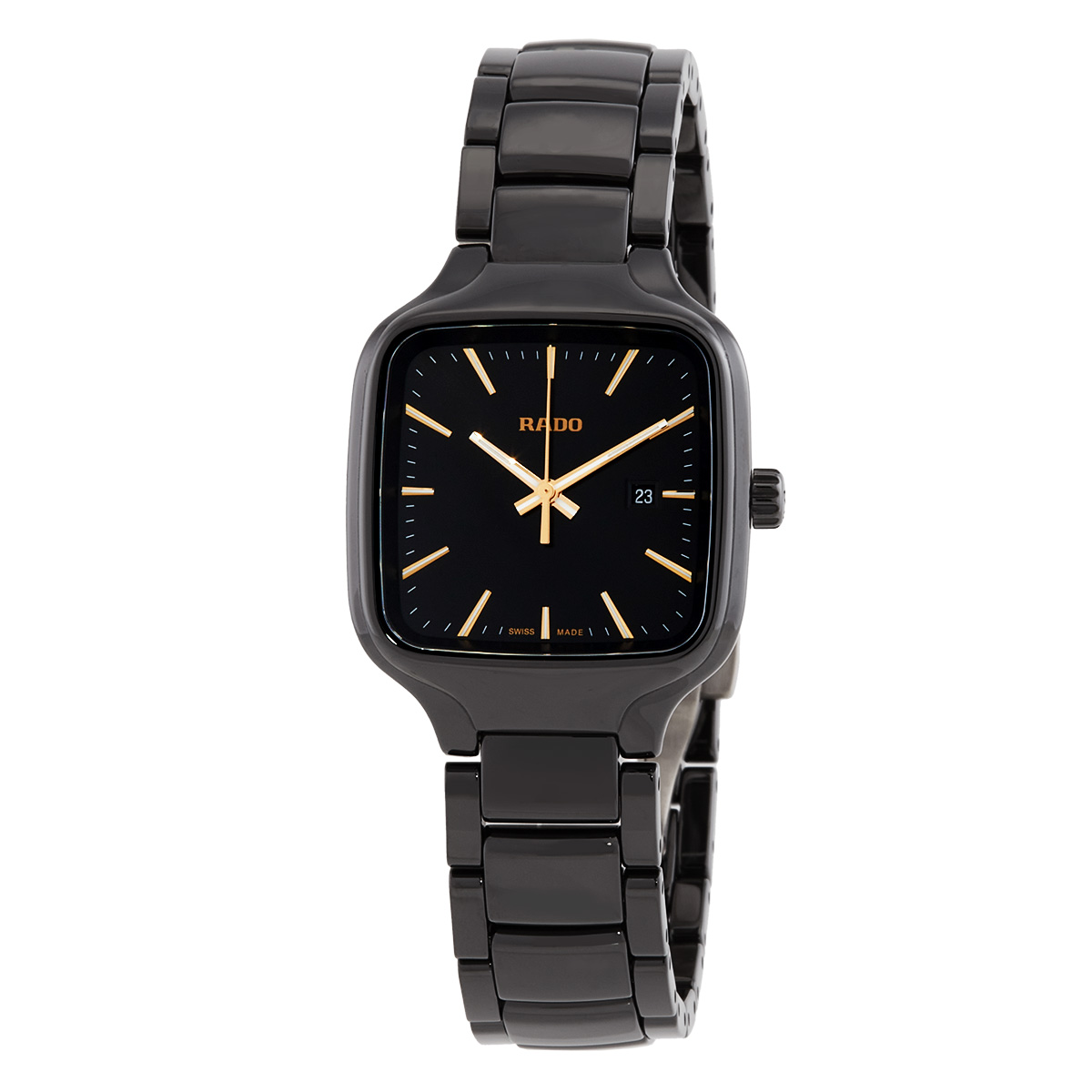 rado true square quartz black dial ladies watch r27080162 rado true square quartz black dial ladies watch r27080162