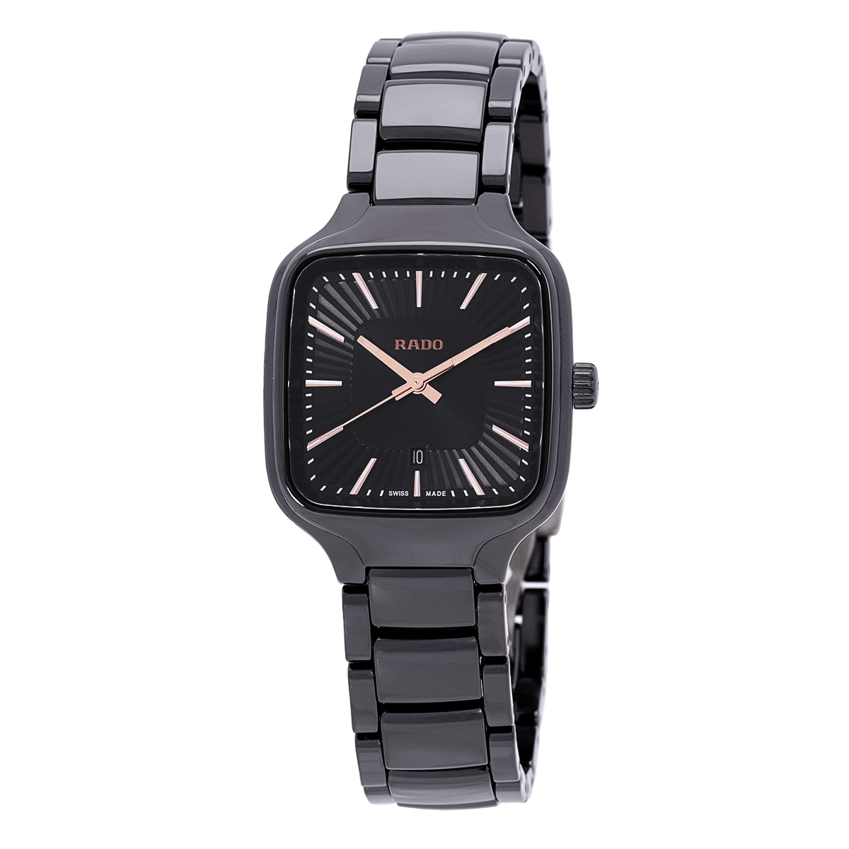rado true square quartz black dial ladies watch r27080172 rado true square quartz black dial ladies watch r27080172