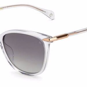 rag and bone polarized grey shaded square ladies sunglasses rnb1035/s 0900/wj 55