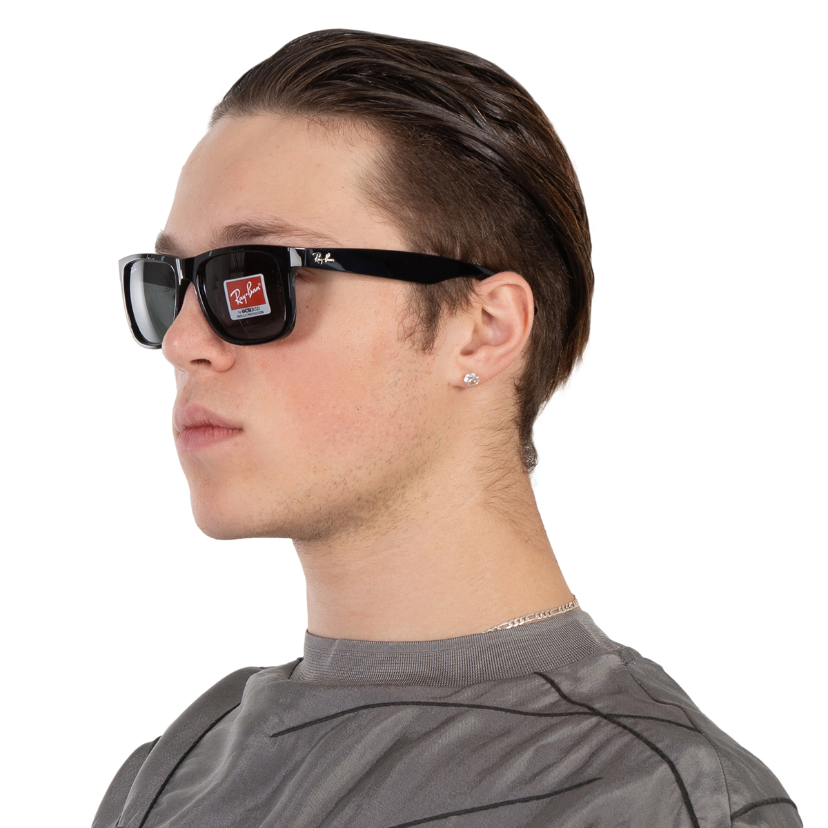 ray ban ray ban justin classic green classic square men's sunglasses rb4165 601/71 54 ray ban ray ban justin classic green classic square men's sunglasses rb4165 601/71 54