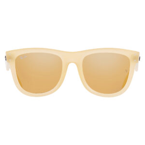 ray ban ray ban wayfarer reverse brown mirrored gold square men's sunglasses rbr0502s 68215a 53