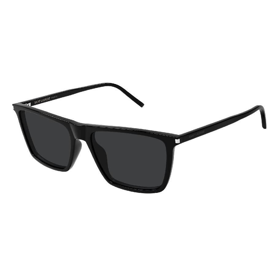 saint laurent dark grey rectangular men's sunglasses sl 668 001 56 saint laurent dark grey rectangular men's sunglasses sl 668 001 56