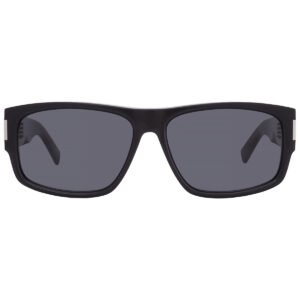 saint laurent dark grey rectangular men's sunglasses sl 689 001 59