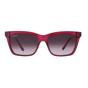 ferragamo salvatore ferragamo bordeuax gradient rectangular ladies sunglasses sf1027s 655 55