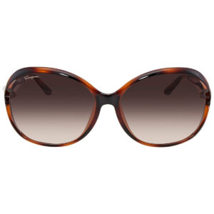 ferragamo salvatore ferragamo brown gradient oval sunglasses sf770sa 214 61